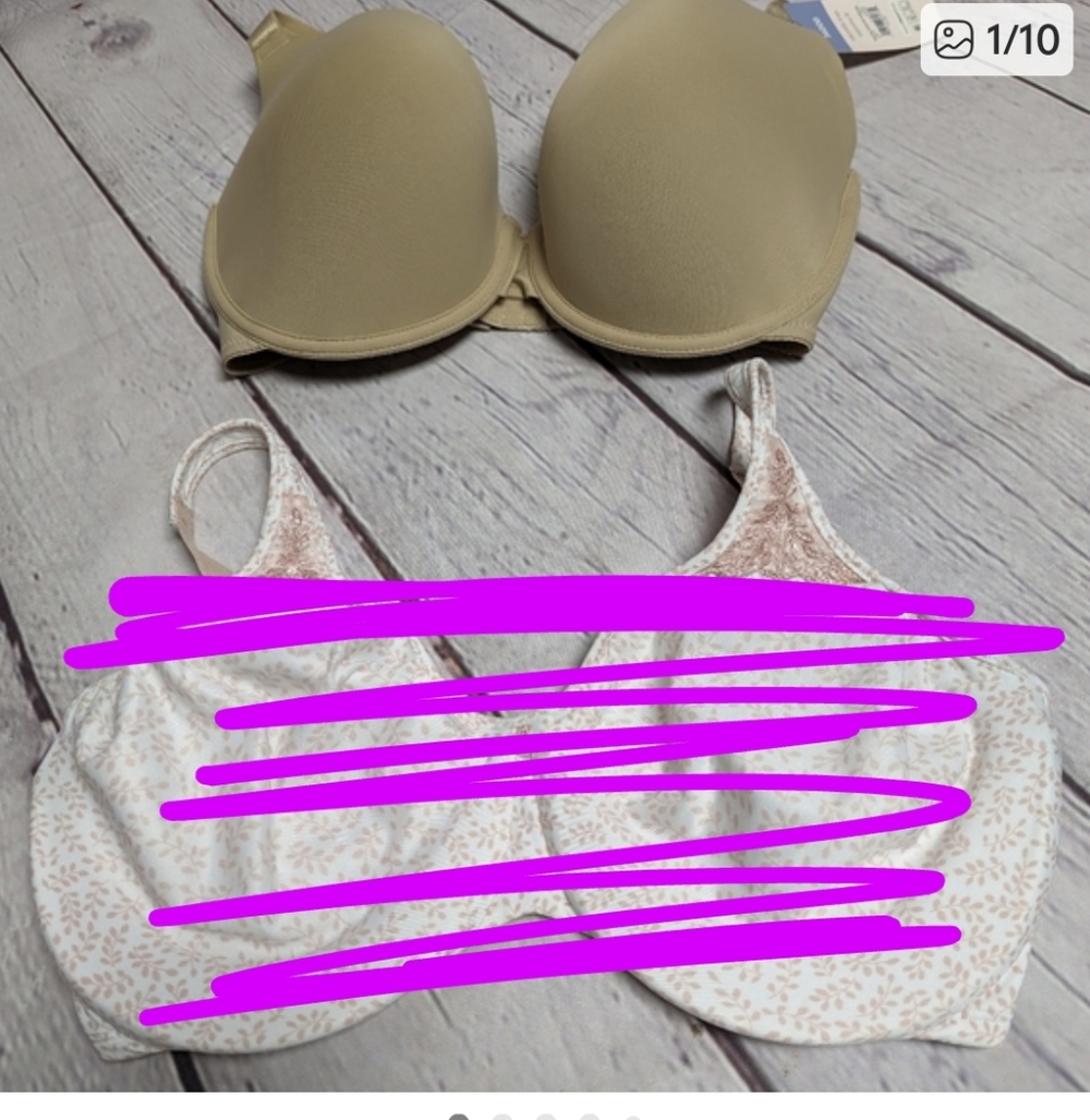 36DDD Lot.  Beige secret treasure lightly padded.  922